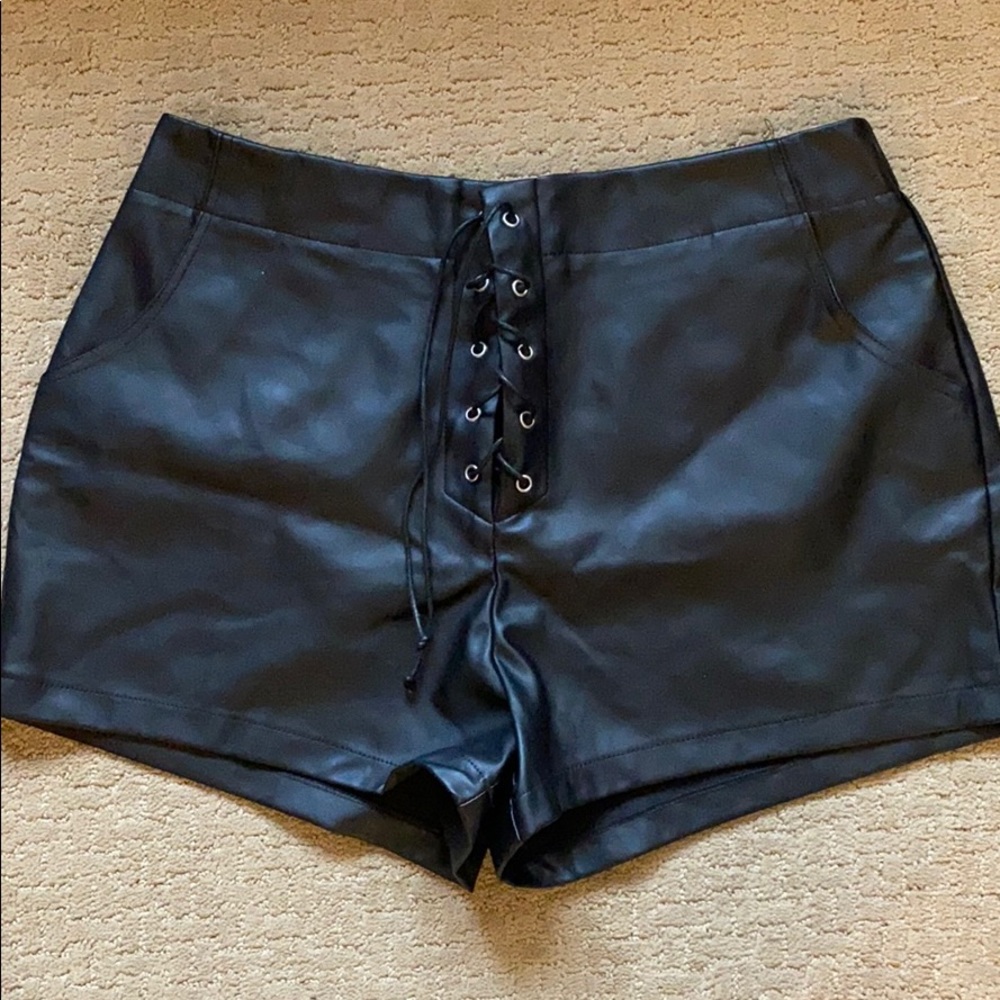 Forever 21 + leather shorts